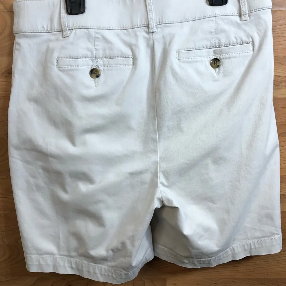 Kim Rogers Size 8 Khaki Shorts with Front Pockets & Buttoned Back Pockets - Image 2