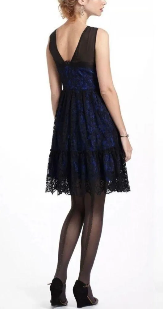 Moulinette Soeurs Anthropologie NWT Saphire Illusion Lace Overlay Dress Size 4 - Image 14