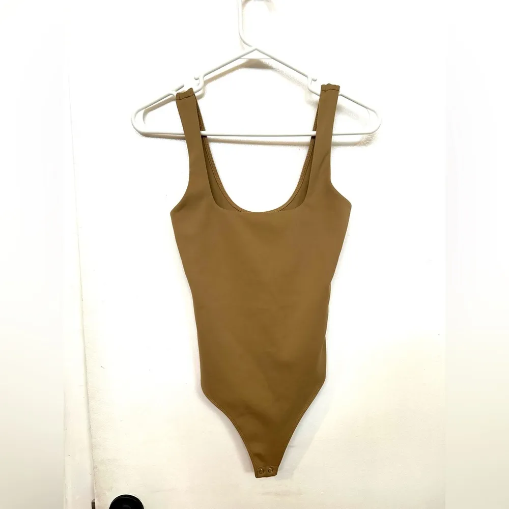 Women's Pecan Scuba Contour Bodysuit Size 1 - Image 2