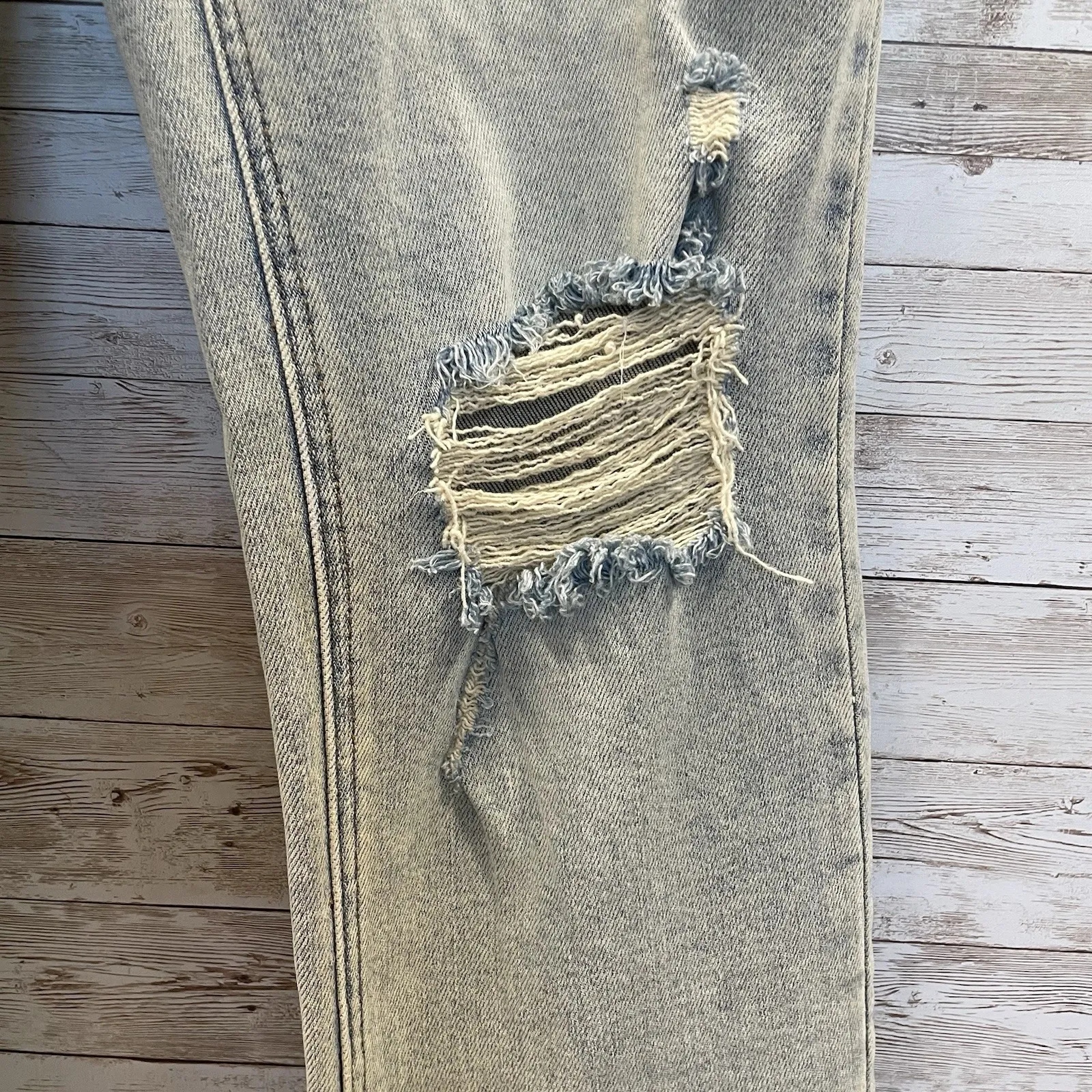 Judy Blue Womens‎ 9/29 Jeans The Bees Knees Straight Fit High Waist Inseam Slit - Image 6