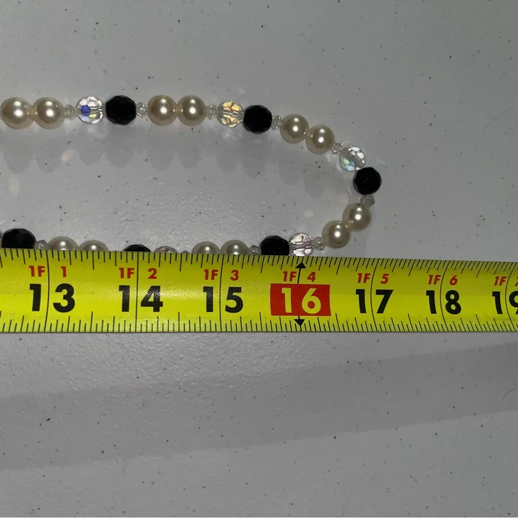 💜 Matching Set of 2 Handcrafted Beaded Necklaces White - Image 3