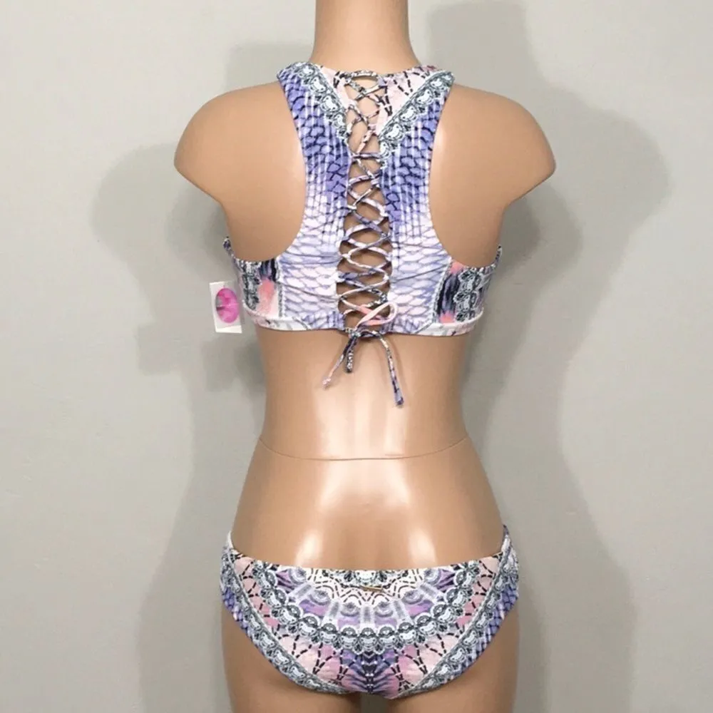 RAISINS high neck lace up bikini. NWT - Image 9