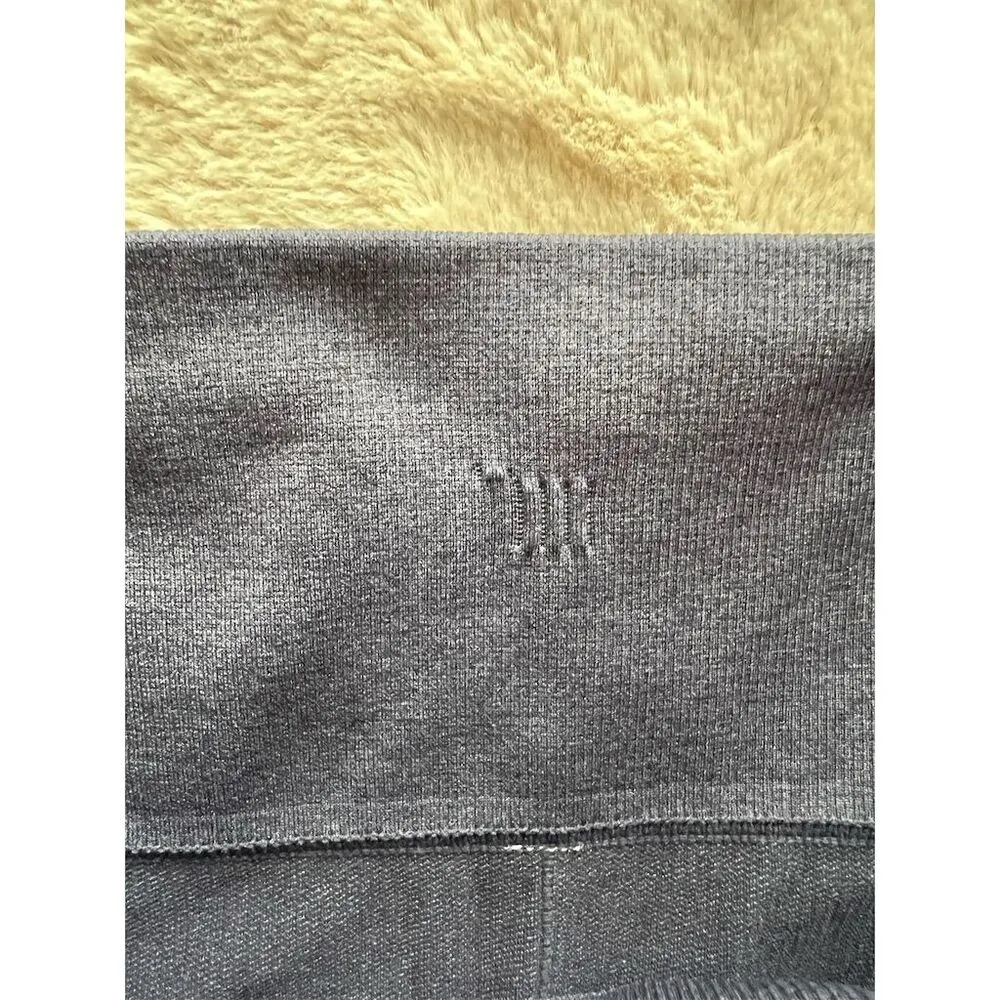 Lululemon In The Flow Crop II Heathered Navy Blue Leggings Women’s M Cro… Size 6 - Image 6