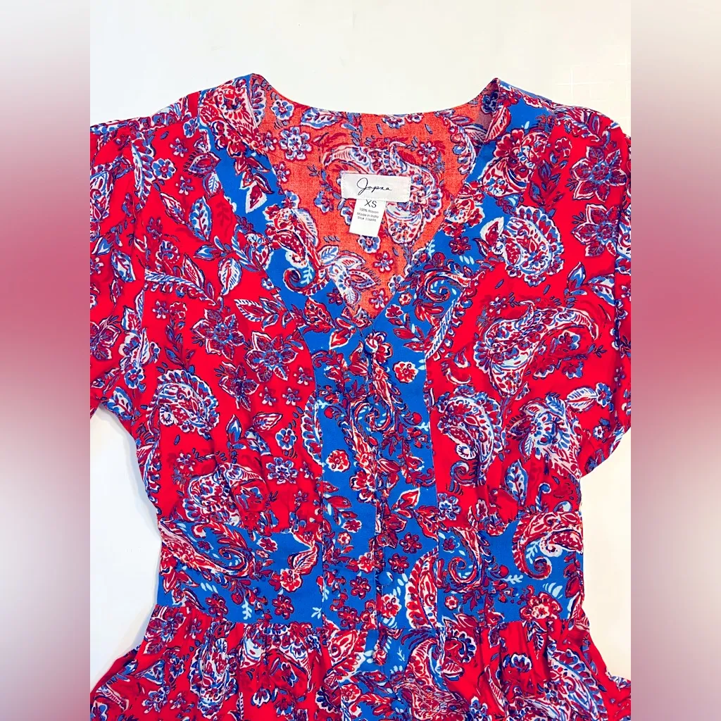 Like New. Jopna flower dress, size XS Blue - Image 3