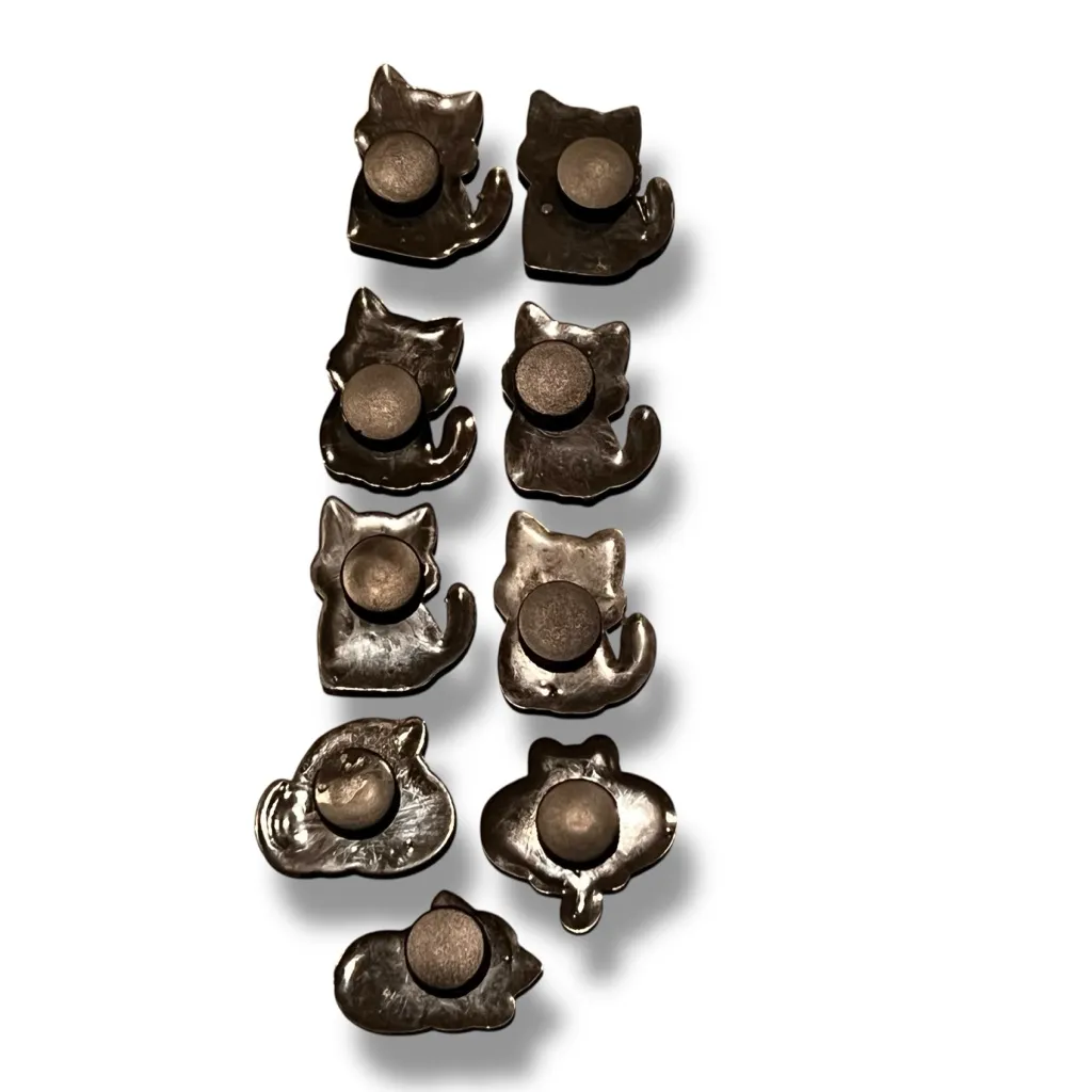 9 Pc Cats Kitty Cat Kitties Shoe Charm Compatible With Crocs Jibbitz Set E - Image 2