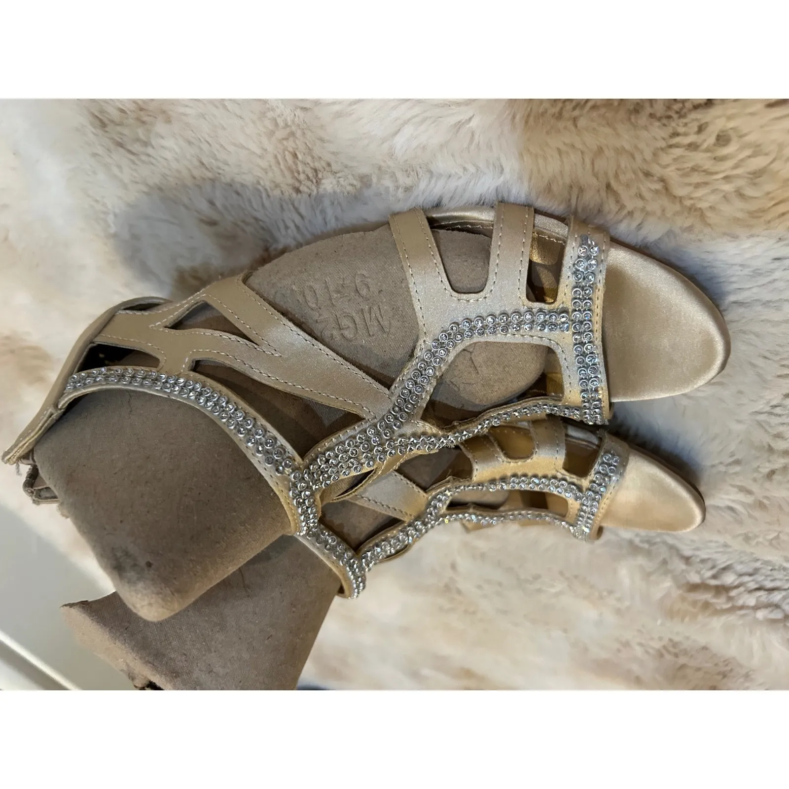 Rhinestone‎ Embellished Heels Strappy Gladiator Sandals - Image 4