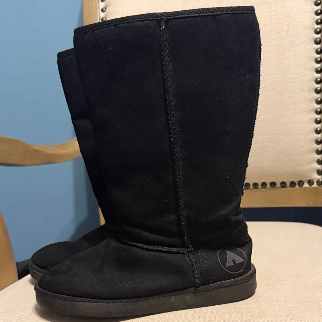 Airwalk Black Mid-Calf Boots, Size 6 - Image 3
