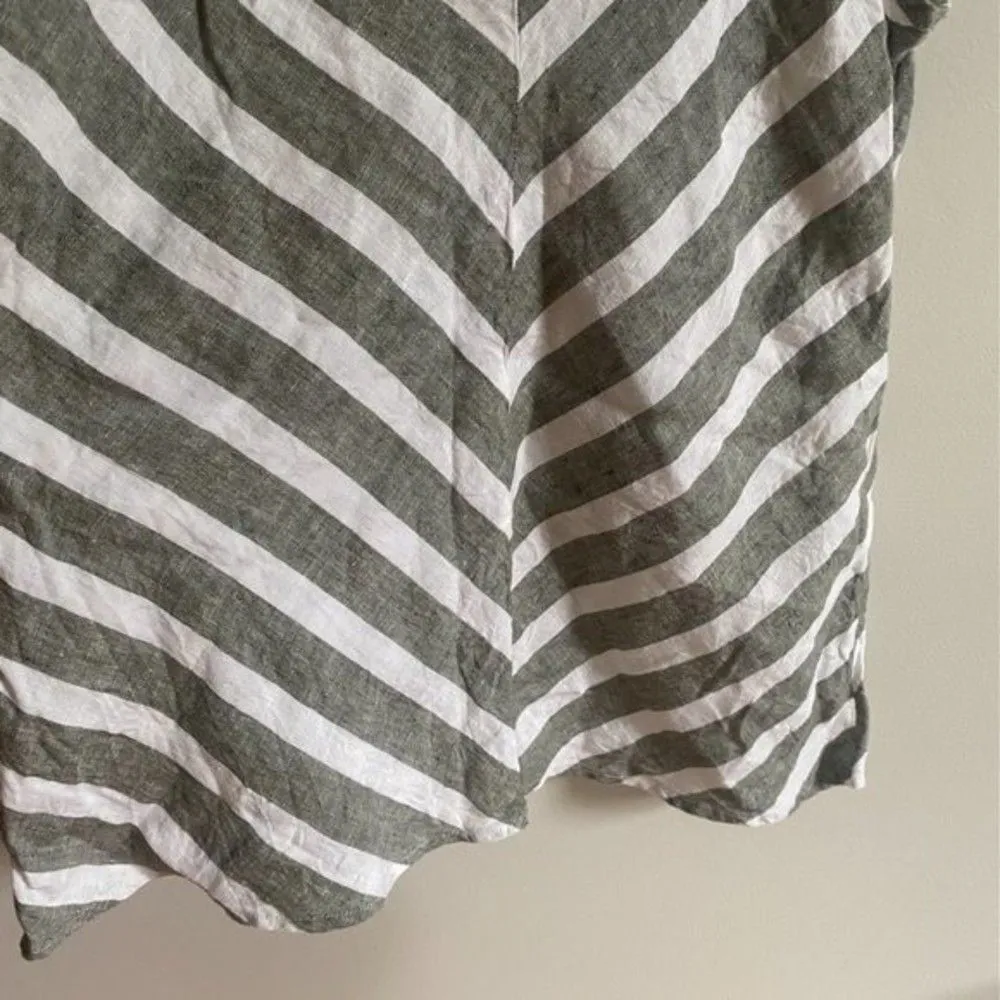 Flax Linen Striped Tank Top - Image 12