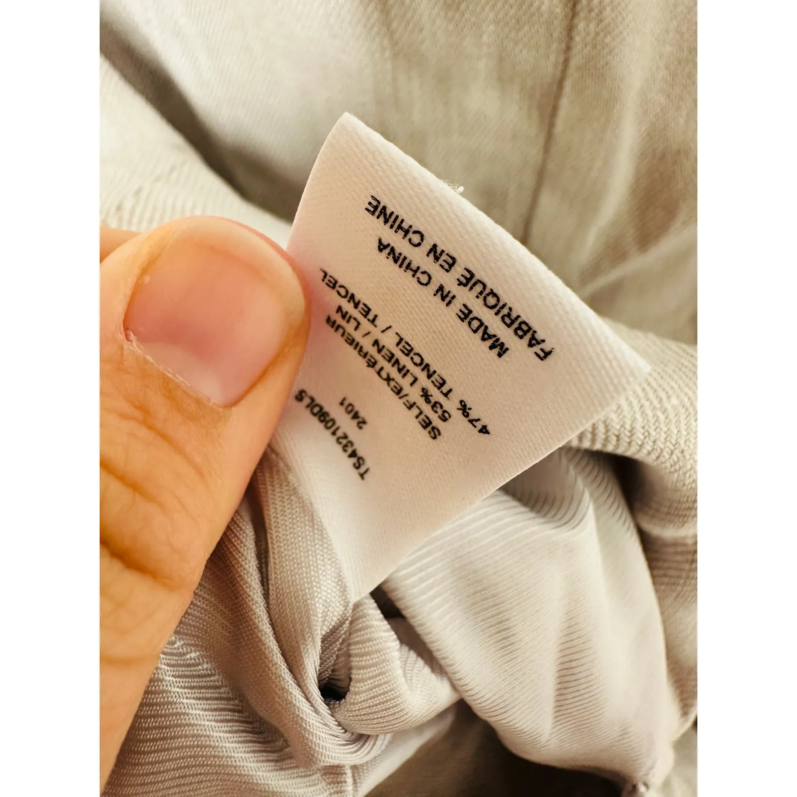 DEREK LAM 10 CROSBY Grey Linen Sleeveless Tailored Single Button Vest Size 6 - Image 8