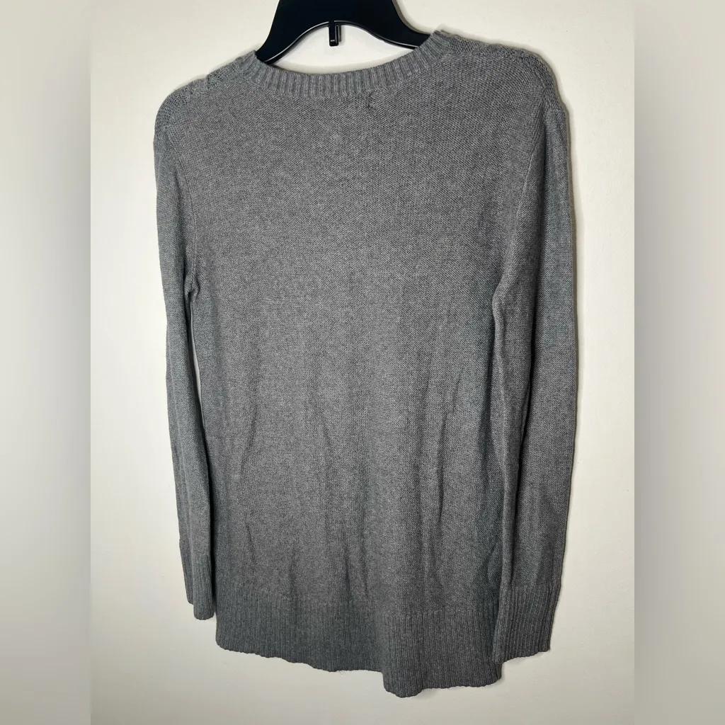 Banana Republic Gray Charcoal Knit Pullover Sweater 
Size XXS - Image 6