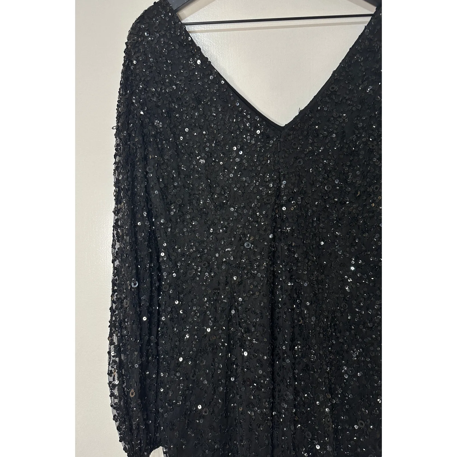 Adrianna Papell Beaded Black Short Cocktail Dress Plus Sz 14 W NWT MOB Romantic - Image 12