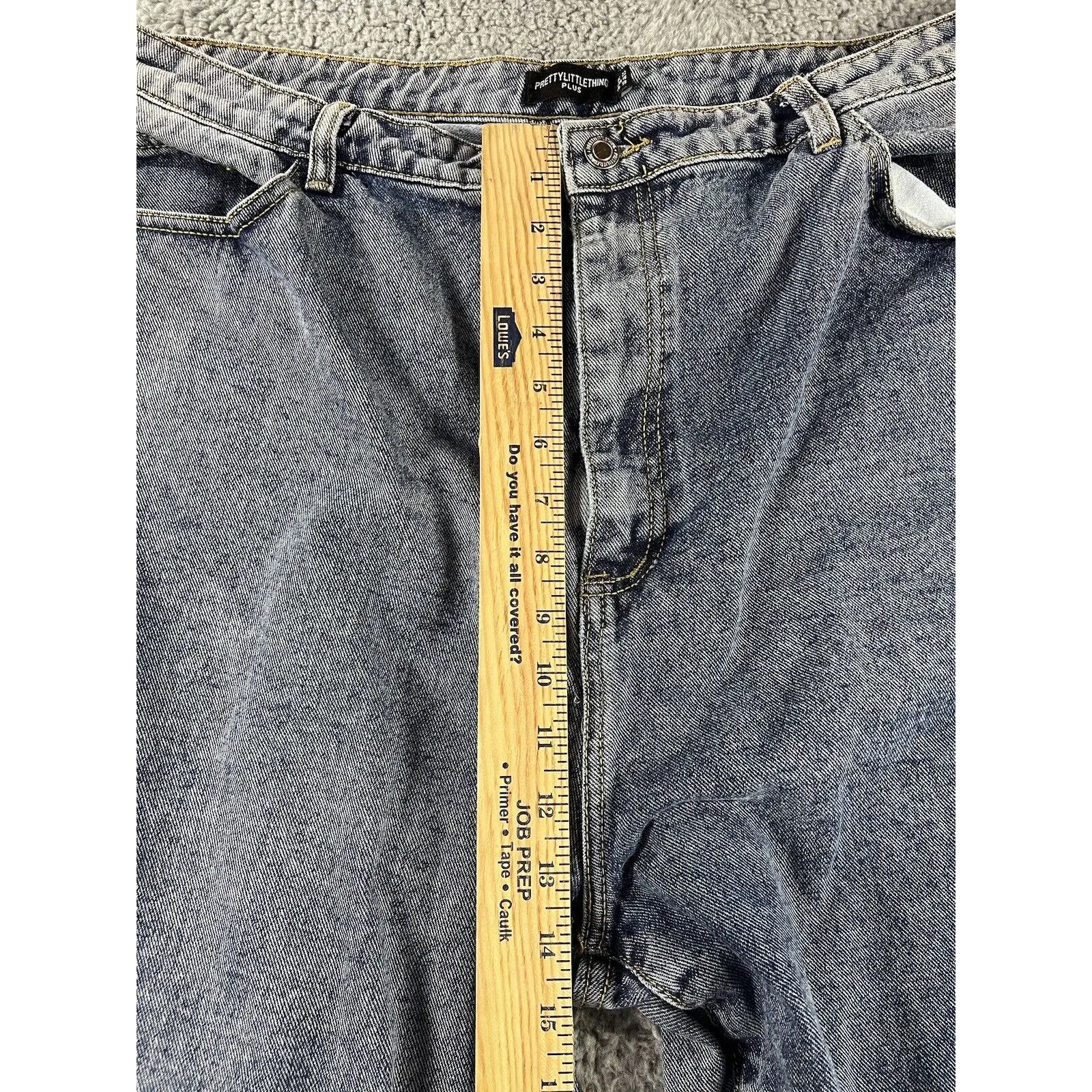 Mom Jeans Women 18‎ High Rise 90s Y2K Boho Denim Pants Blue - Image 4