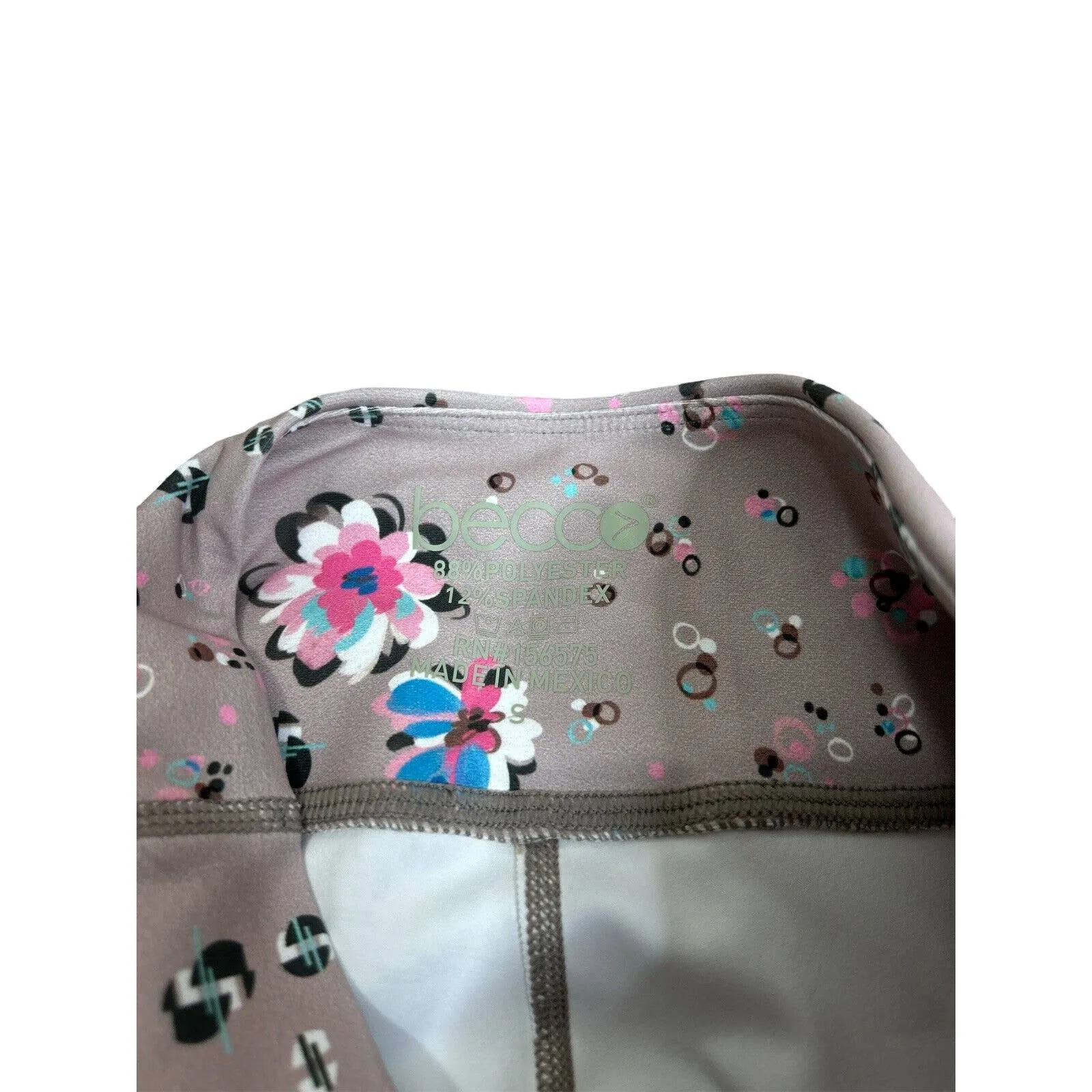 Becco Women's Cropped Floral Legging Athletic Yoga Pants Size Small‎ - Image 4