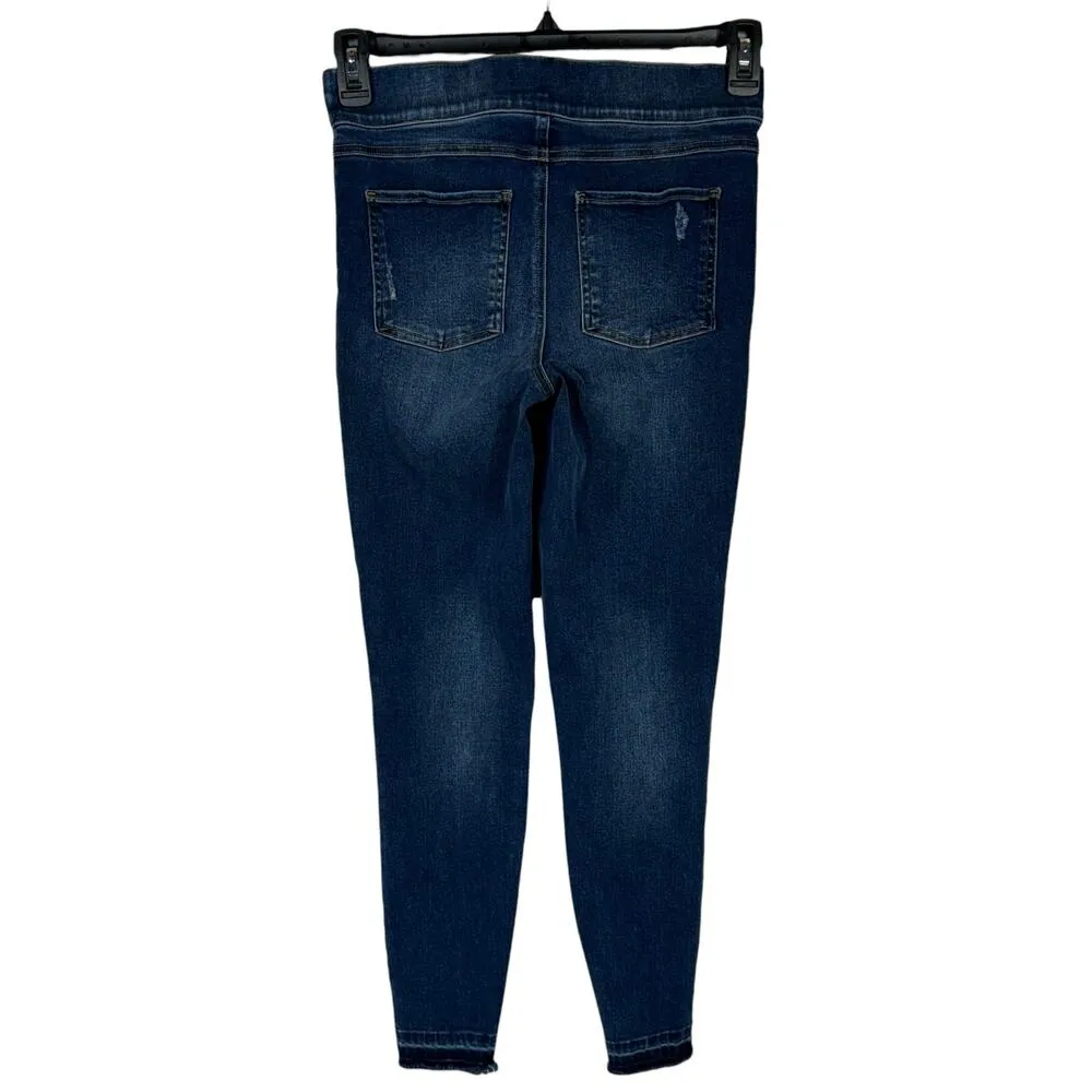 Spanx Medium Skinny Jeans Pull-On Distressed Elastic Waist Frayed Hems Stretch - Image 3