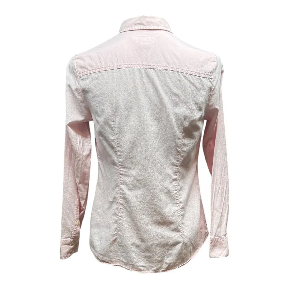 Vineyard Vines Cotton Long Sleeve Button Up Pink 4 - Image 4