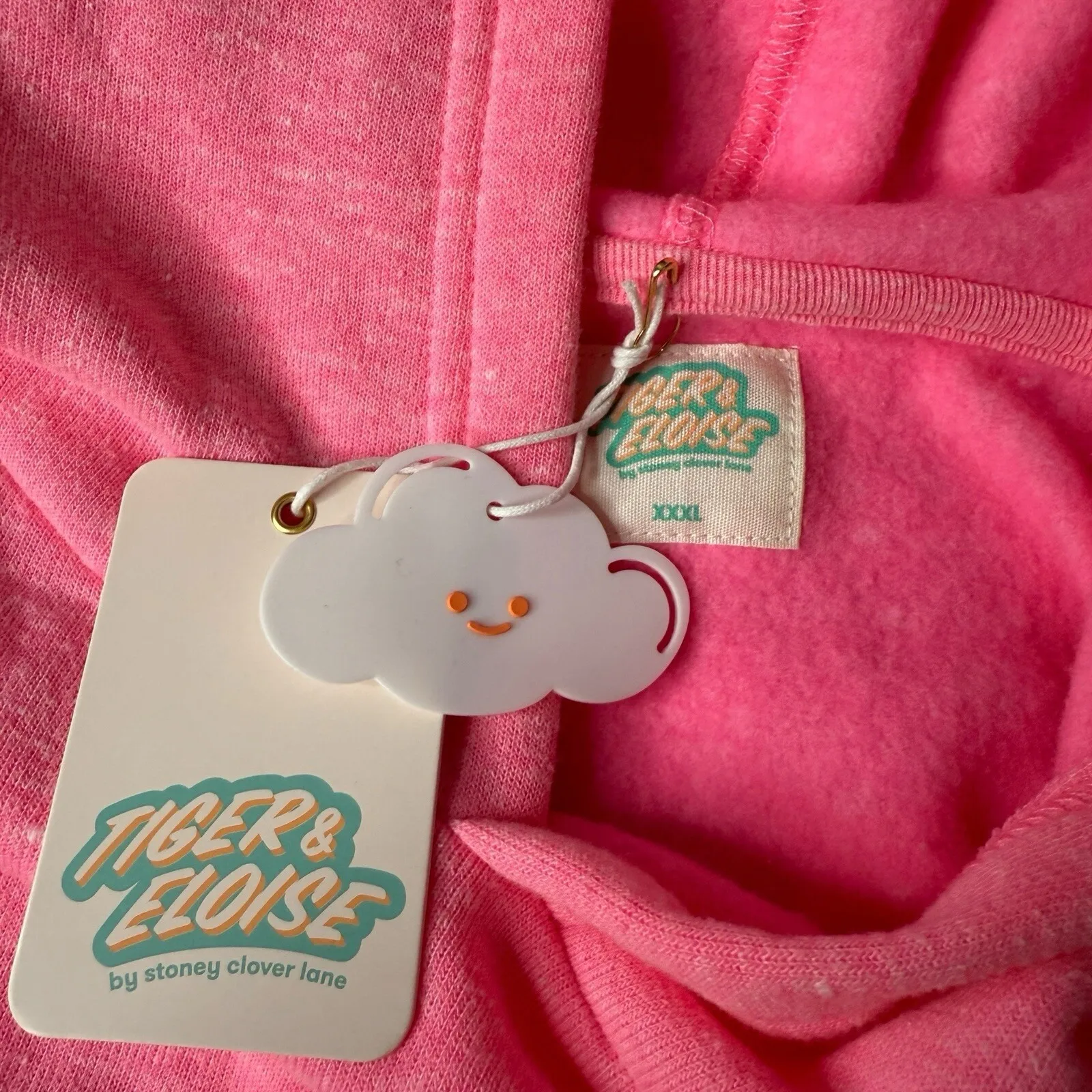 NEW Tiger‎ & Eloise The Short & Sweet Hoodie Stoney Clover Lane  XXXL  in Pink - Image 8