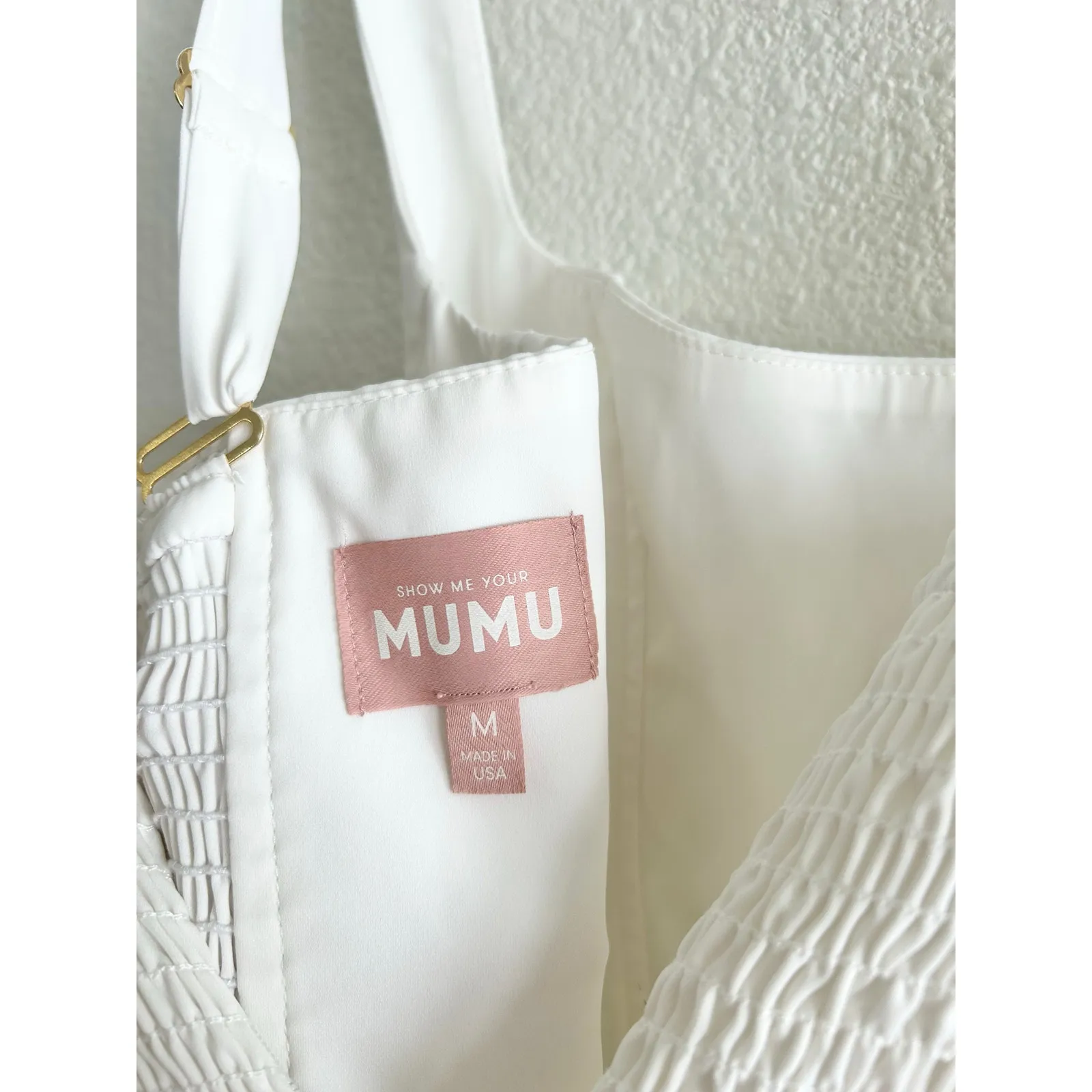 Show Me Your Mumu Nina Skort Dress in White Silky Crepe M - Image 6