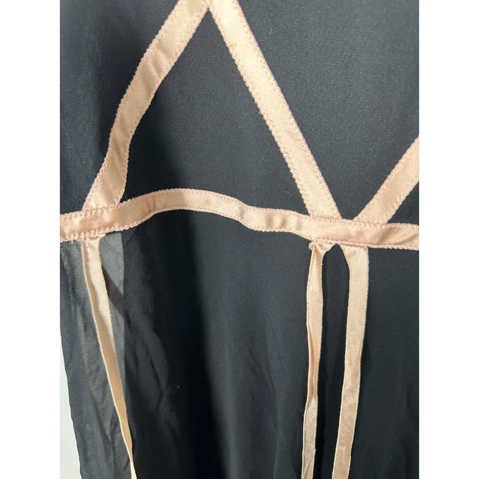 Nicole Miller Collection Vintage 90s Silk Black Ethereal Whimsy Slip Dress 4 - Image 8