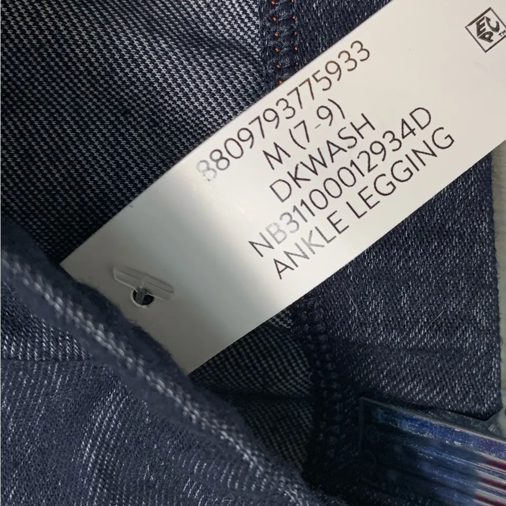 No Boundaries Ankle Leggings Pants Women's Medium Blue Pull On Denim Casual NWT - Image 4