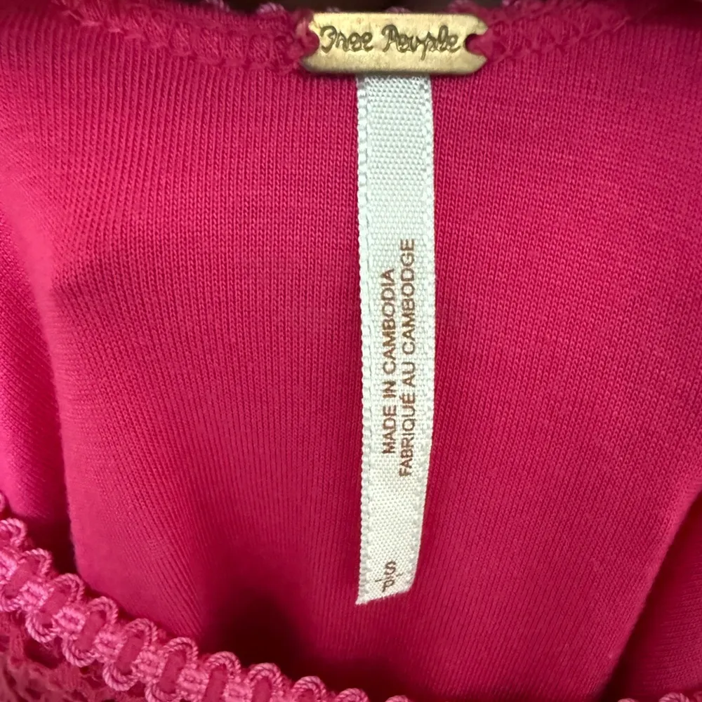 Free People Hot Pink Secret Garden Lace Skater Mini Dress Small NEW - Image 8