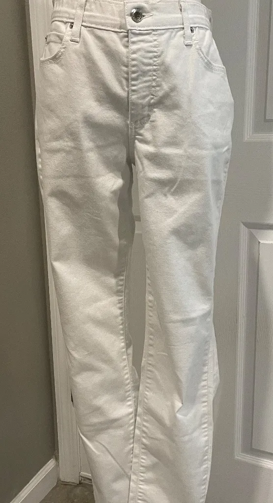 Impulse california women's white jean pants size 8 Made In USA Pockets Jeans - Image 1