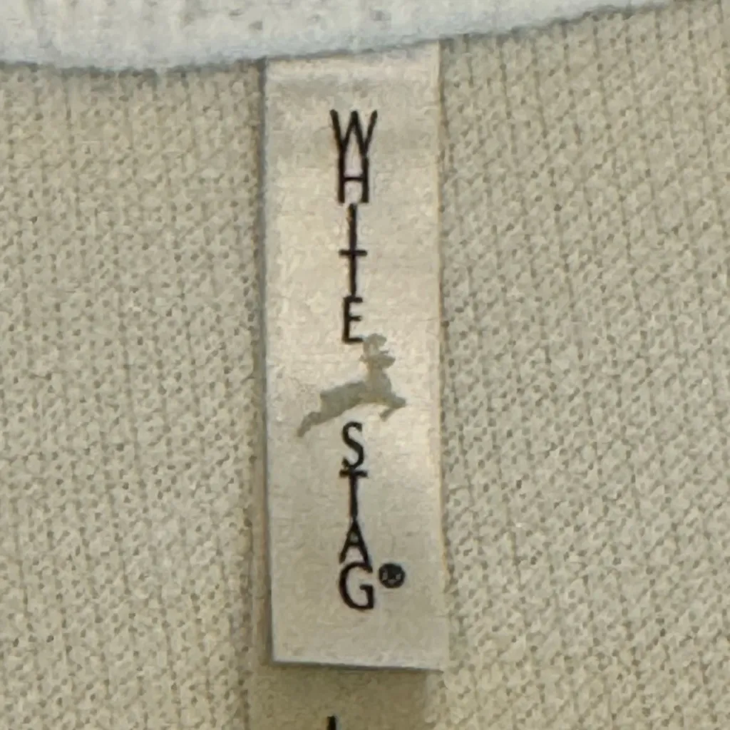 White Stag SZ L Holiday Embroidered Snow HoHo Tee Party Long Sleeve Winter Top - Image 4