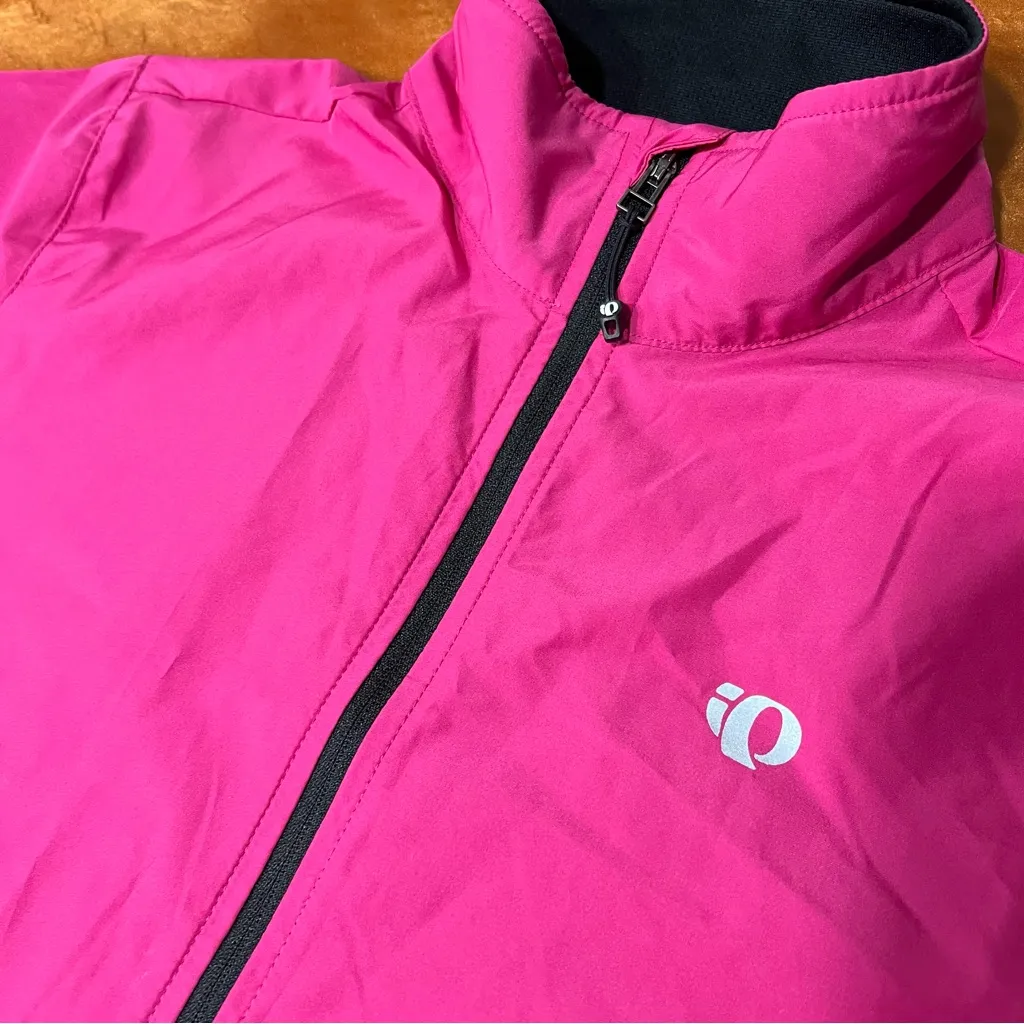 Pearl Izumi Pink Black Women's cycling lightweight full zip Jacket small - Image 2
