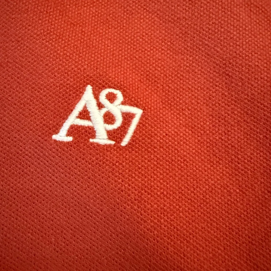 AEROPOSTALE Dark‎ Orange Classic Fitted Polo Shirt Size X-Large - Image 5