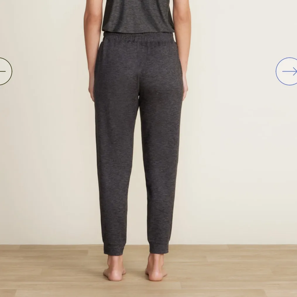 Barefoot Dreams Malibu Collection Butterchic Knit Jogger Size Large Gray Carbon - Image 6