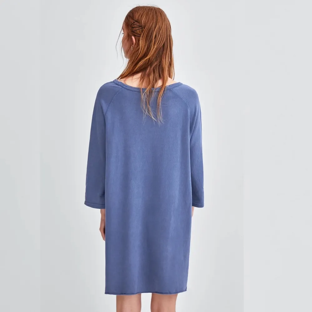 Zara Slogan Sweatshirt Dress M - Image 4
