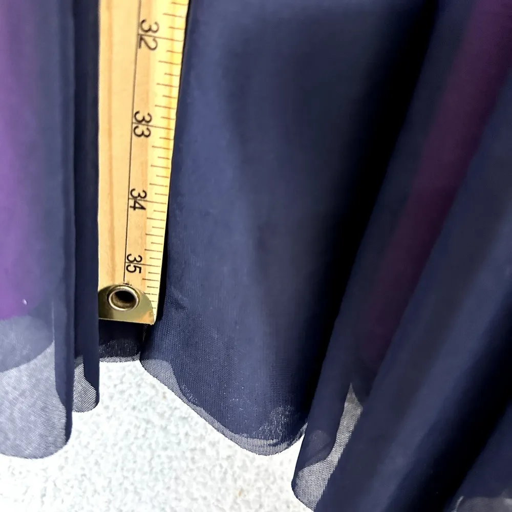 Jessica Howard Babydoll‎ Dress Womens 6P Purple Mesh Overlay Rhinestone Y2K HOCO - Image 7