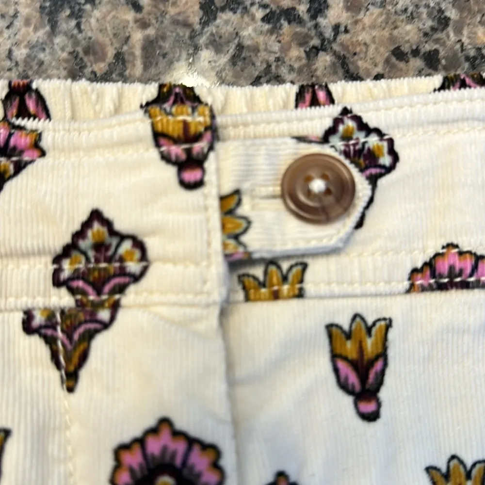 SOLD OUT - Anthropologie Fleurette Corduroy Cream Pants Size 12 EUC #VEG-0109 - Image 11