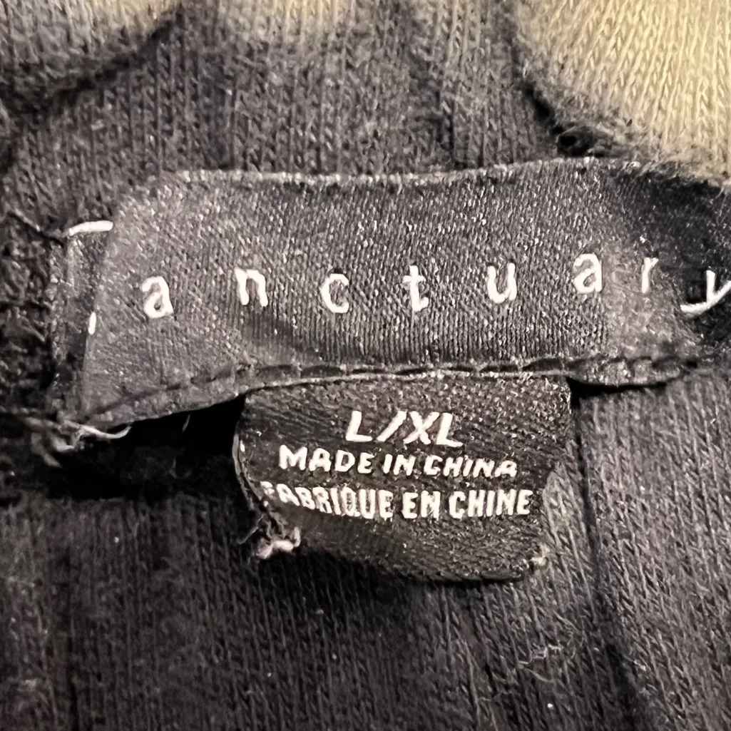 SANCTUARY Women's Black & Olive Green Tie Dye Jogger Sweatpants Size L/XL - Image 3