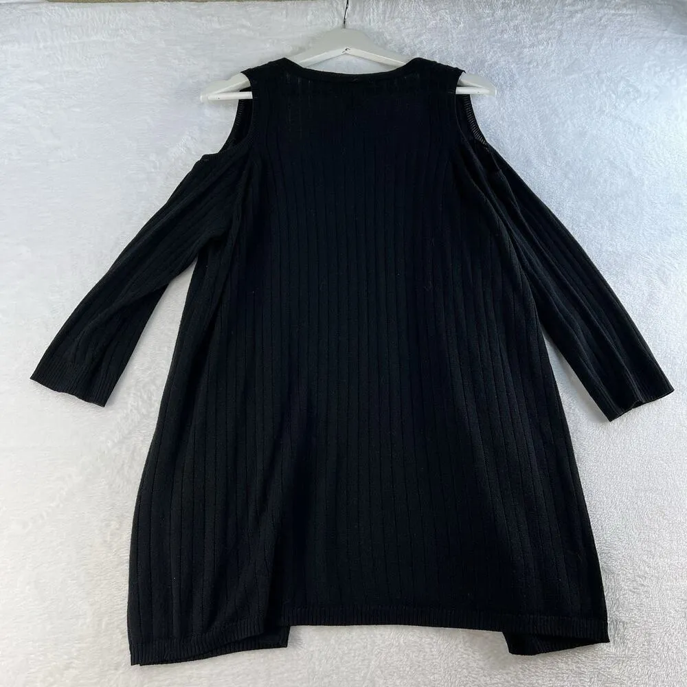 Torrid Plus 1 1X Cold Shoulder Cardigan Sweater Lightweight Open Front Women’s - Image 10