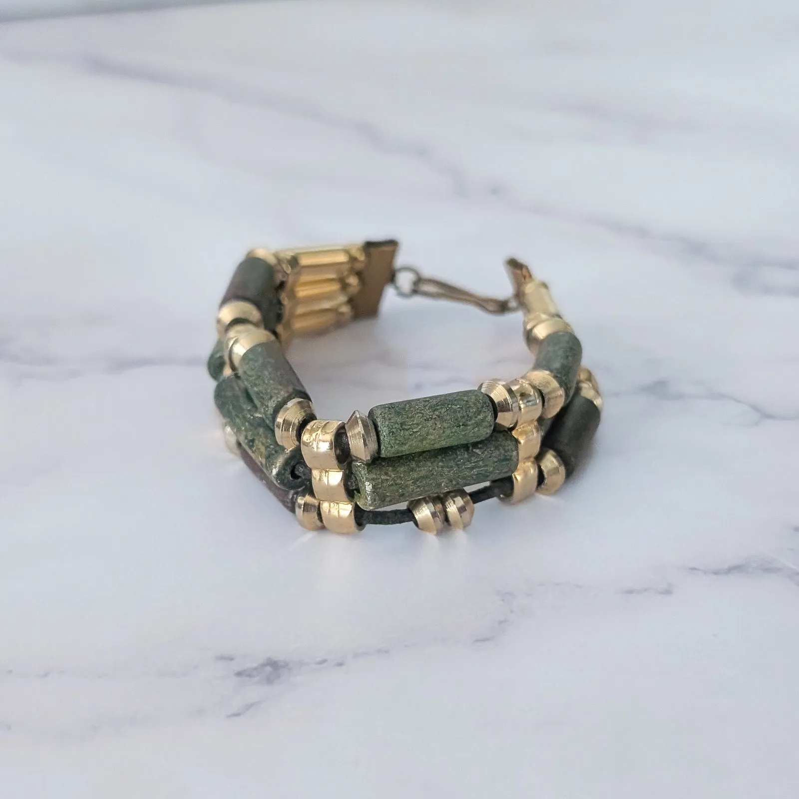 Vintage Clasp Bracelet Green - Image 14