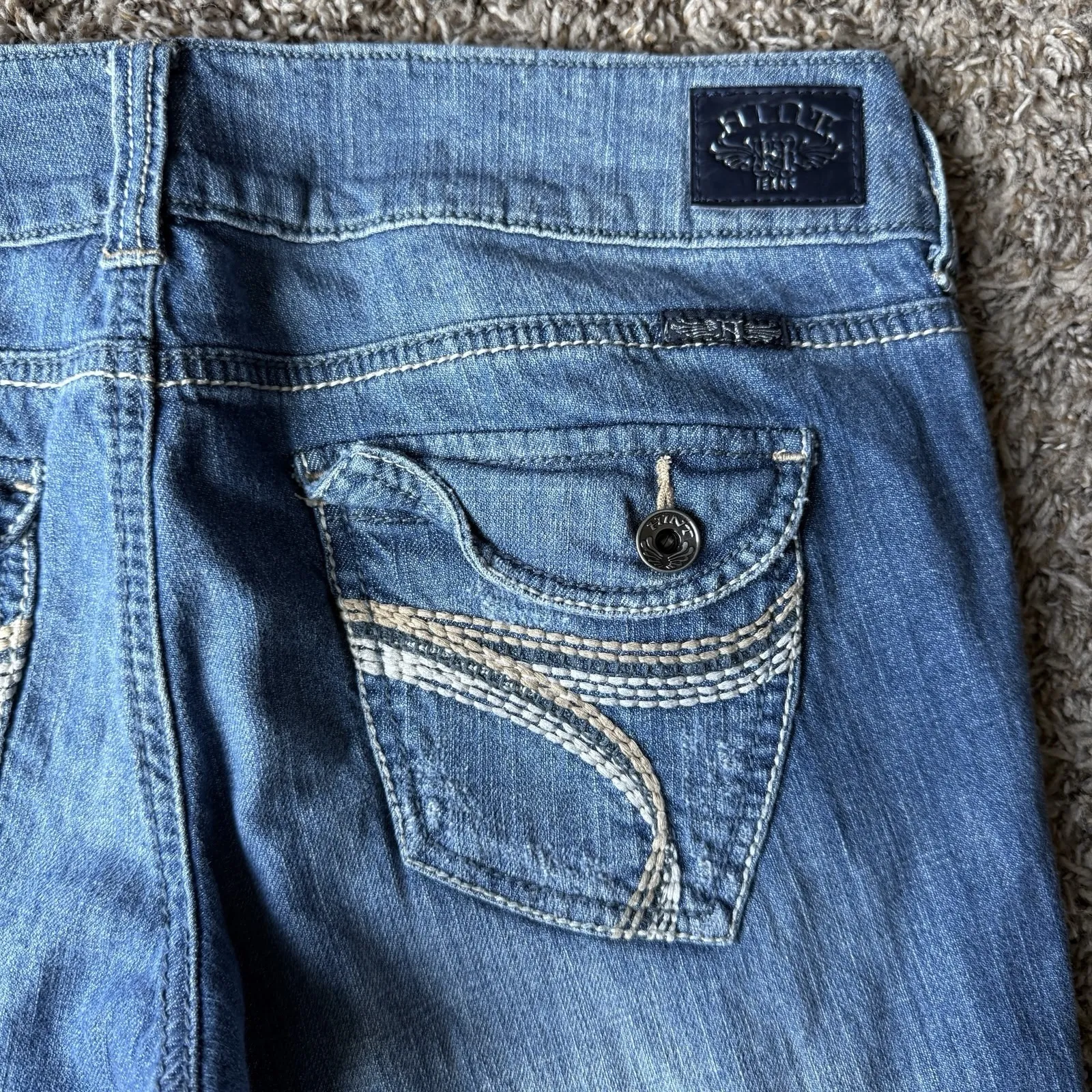 Hint Jeans Capri Women 9 Cuffed Hem Casual Relaxed Low - Image 10