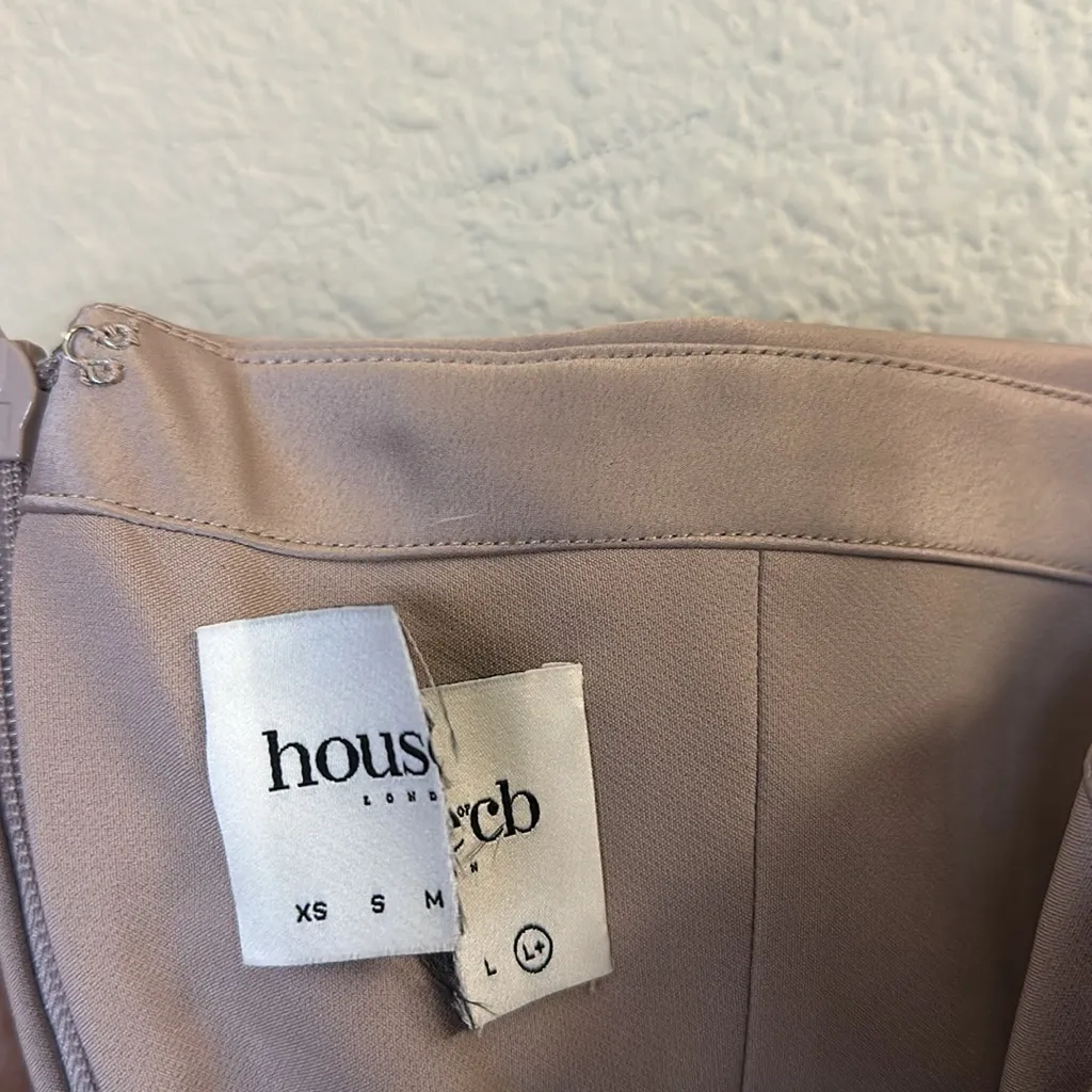 HOUSE OF CB - FLEUR MUSHROOM SATIN STRAPLESS‎ GOWN  NWOT mermaid dress size XL - Image 7