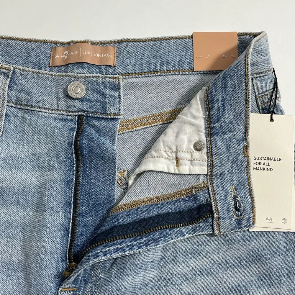 NWT 7 For All Mankind Jeans Size‎ 30 Luxe Vintage Ultra High Rise Cropped Jo - Image 8