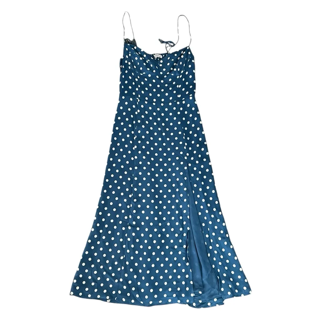 Reformation Women’s Juliette Lazuli Blue Polka Dot Slip Midi Dress Size 8 - Image 11