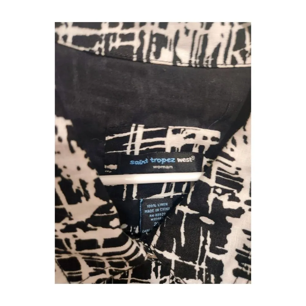 Saint Tropez West Linen Blazer Shacket 2X - Image 2