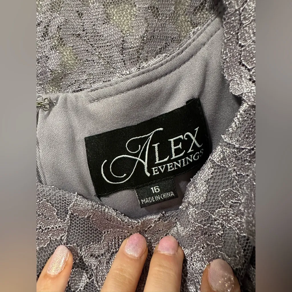 Alex Evenings Empire Waist Gown & Lace Bolero - Image 6