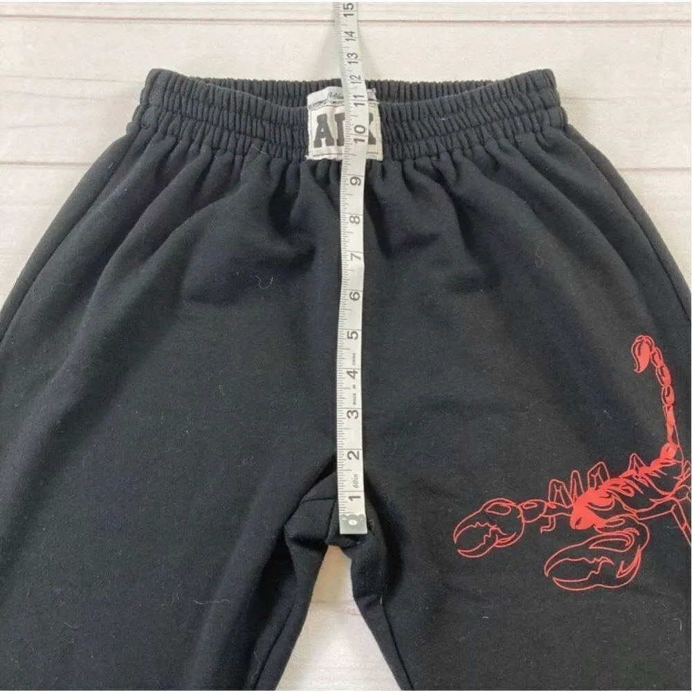 Adika Black High Rise Elastic Waist Stay Savage Graphic Jogger Sweatpants Small - Image 10