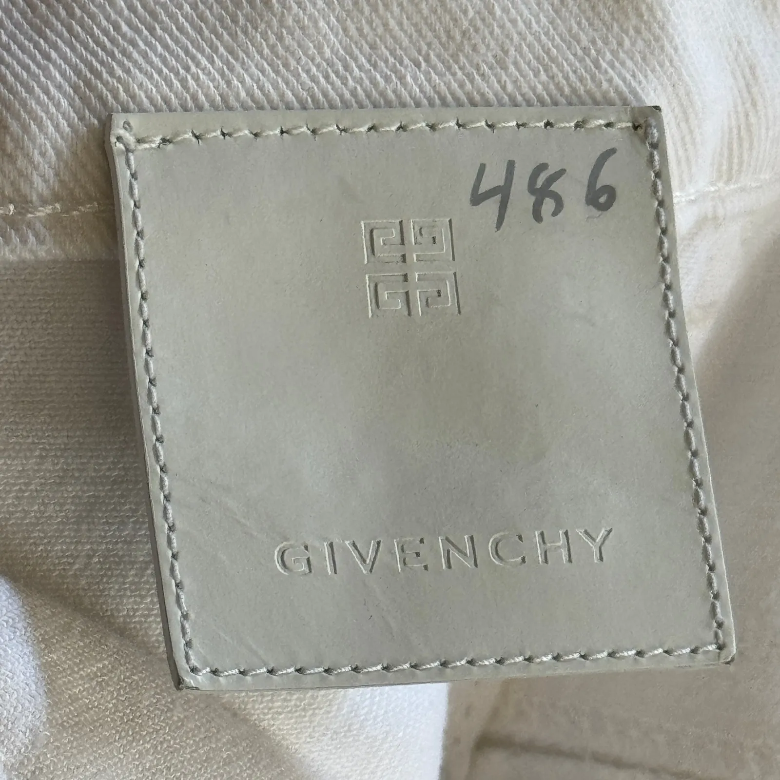 Givenchy Double Fabric Patchwork High-Waisted‎ Trousers Ivory White Size 29 - Image 9