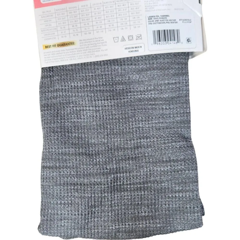 Fruit of the Loom EverSoft Women's Waffle Crew Shirt Size XXXL (22) Gray NWT - Image 5