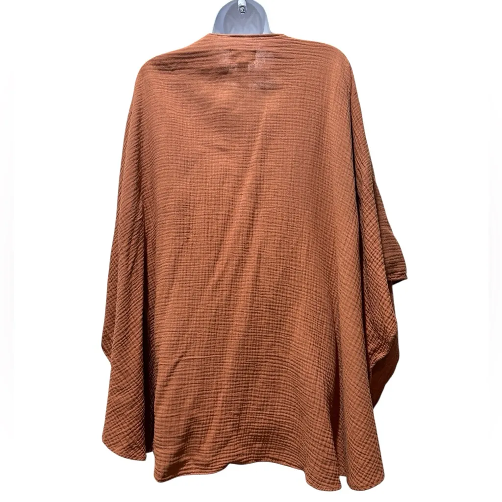 Universal Threads Universal Thread Textured Gauze Kimono Wrap Shawl Rust Brown One Size - Image 4
