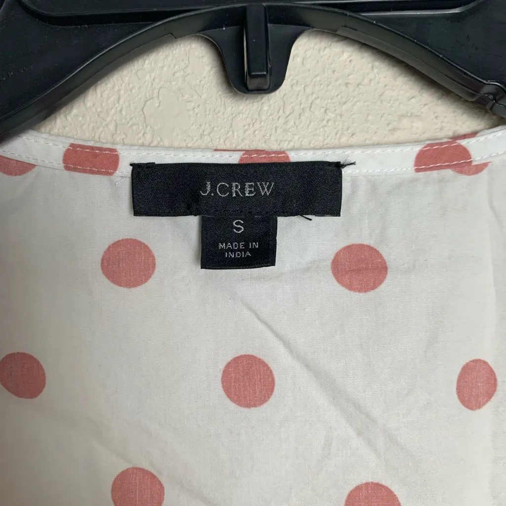 J‎ Crew Women Size Small polka dots wrap short sleeve dress - Image 7