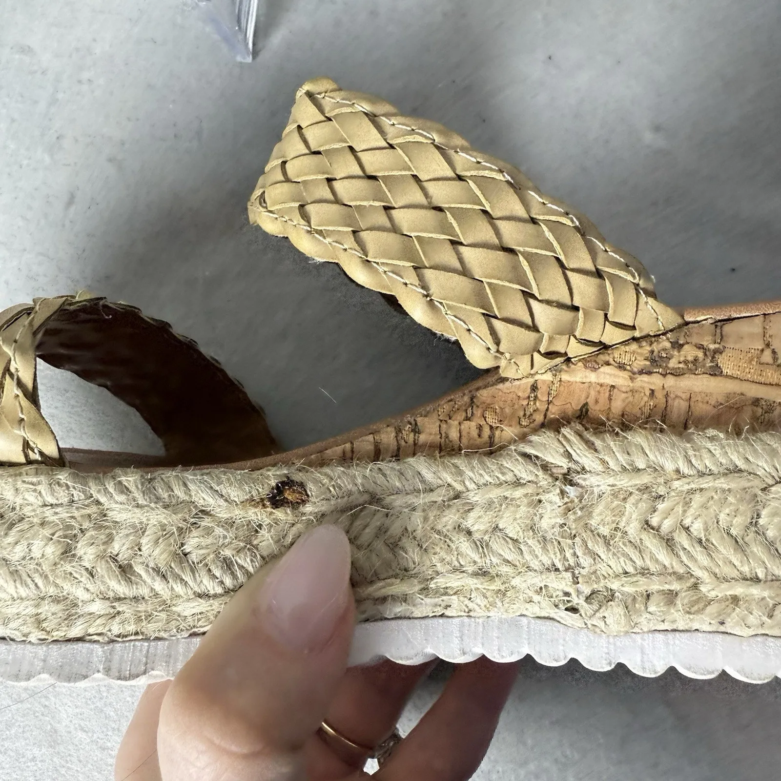 D6 Fashion Raffia Slide On Platform Wedge Flip - Image 9