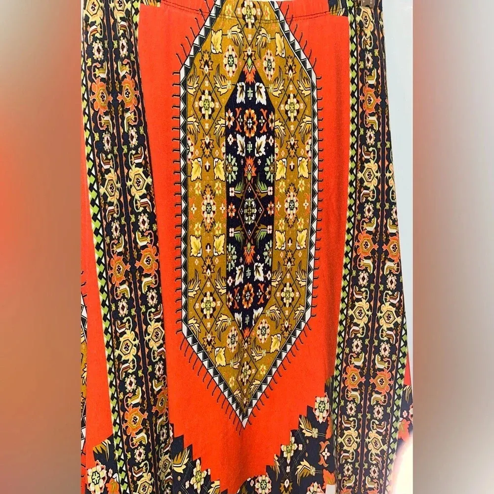 /Anthropologie maxi skirt, size XS.  Boho print elastic waist maxi skirt - Image 4