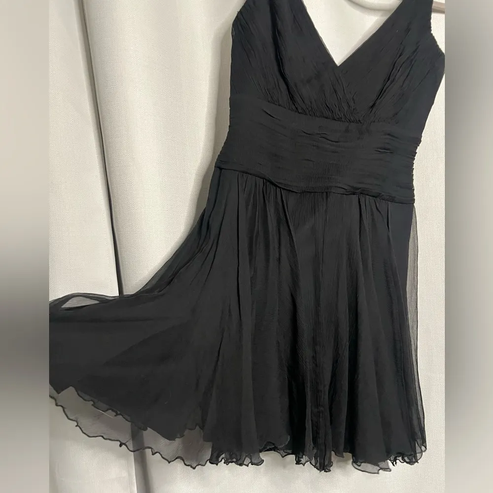 Tadashi Black Silk Layered Dress 10 - Image 7