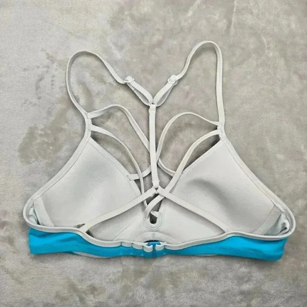 Victoria's Secret Pink Blue Padded Bikini Adjustable Strap Swimwear Size XS - Image 2